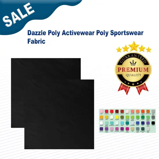 Dazzle Poly Activewear Poly Sportswear Fabric Navy {2}