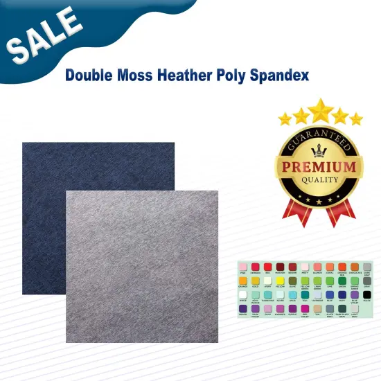 Double Moss Heather Poly Spandex Silver {2}