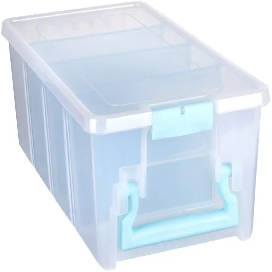 ArtBin Super Semi Satchel-Aqua Handle, Latch & Dividers {7}