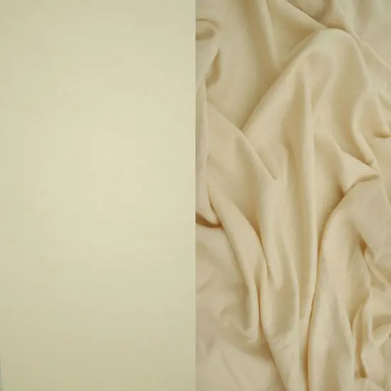 1 Yard Vortex Washed Jersey Solid Fabric, 58/60&Prime; Wide Rayon Spandex Blend VANILLA {1}