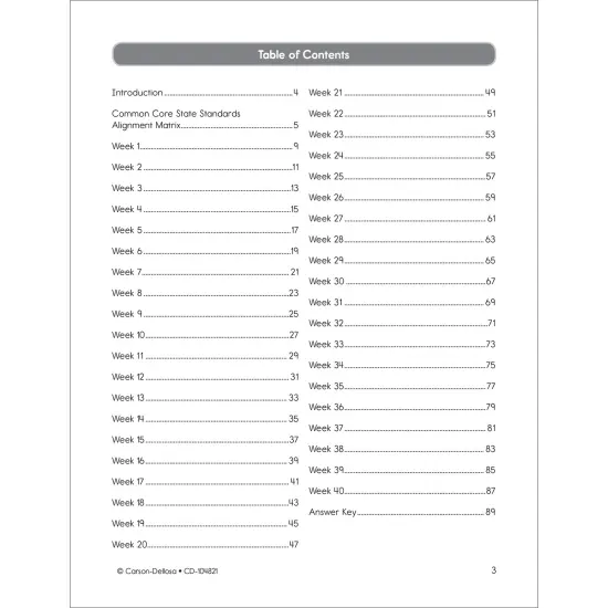 Carson Dellosa Common Core 4 Today 4th Grade Workbook, 40 Weeks of Math, Language Arts, Science, and Social Studies Activities, Classroom or Homeschool Curriculum {3}