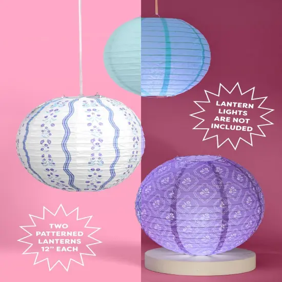 Blue Coastal Paper Lanterns - 6 pcs. {4}