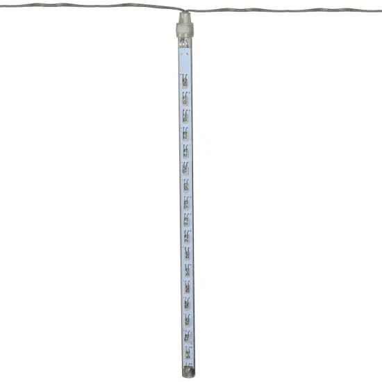 Northlight LED Transparent Dripping Icicle Christmas Light Tubes - Clear - 14' Clear Wire - 10ct {6}