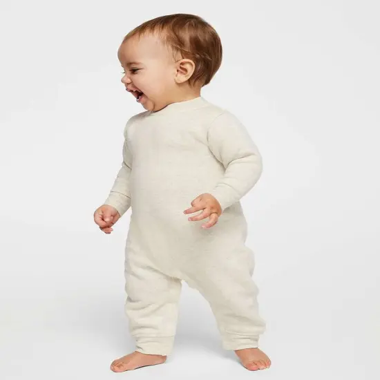 Rabbit Skins&reg; Infant Fleece One Piece Natural heather {1}