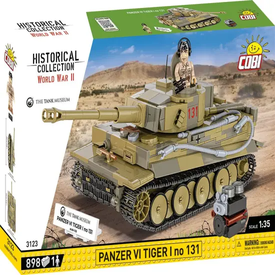 COBI The Tank Museum Historical Collection WWII PANZER VI TIGER I no. 131 Tank Building Set, 898 Pieces {1}