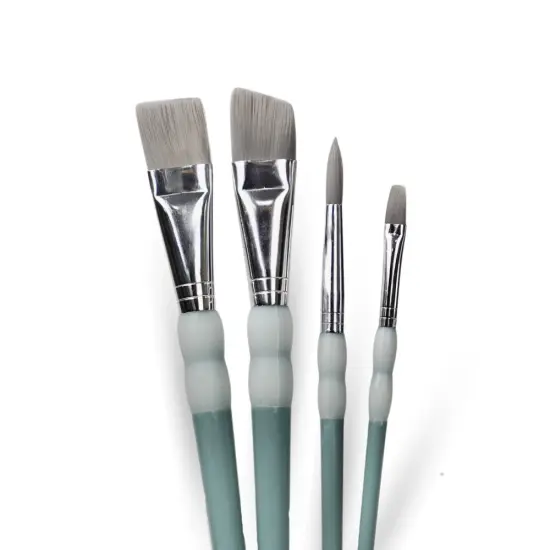 Heirloom Traditions Syntec Fiber Detail Paint Brushes for ALL-IN-ONE Paint, 4 Pack {1}