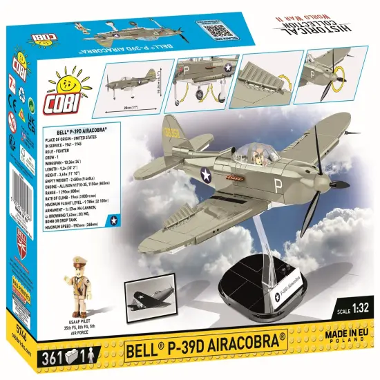 COBI Historical Collection WWII BELL® P-39D AIRACOBRA® Aircraft {6}
