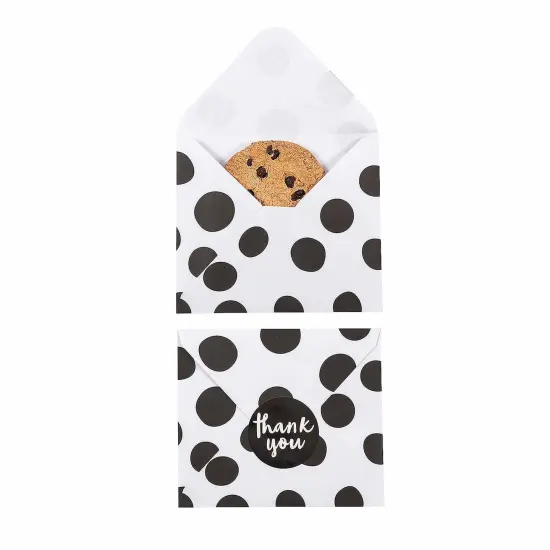 5 3/4" x 5" Bulk 50 Pc. Thank You Envelope Paper Treat Bags with Stickers {5}