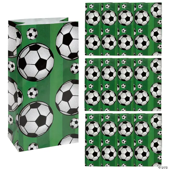 5 1/4" x 10" Soccer Treat Bags - 12 Pc. {2}