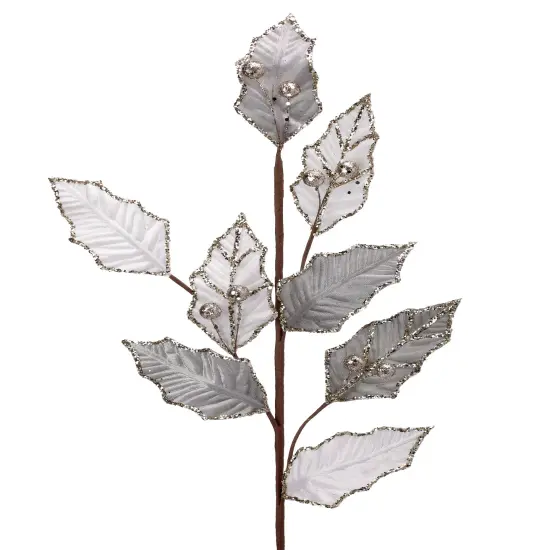 30" LEAF SPRAY W/GLITTERED VEIN {1}