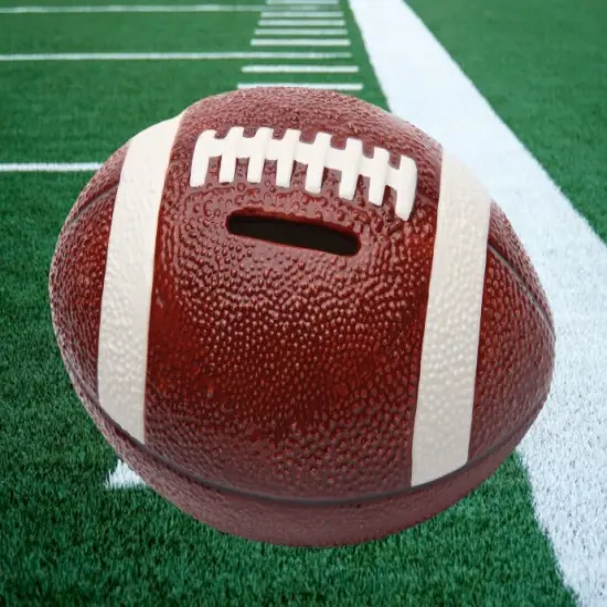 Ceramic Football Piggy Bank, Home D&eacute;cor, Gift for Him, Gift for Dad, Gift for Son, Kid&rsquo;s Room D&eacute;cor, Game Room Decor {2}