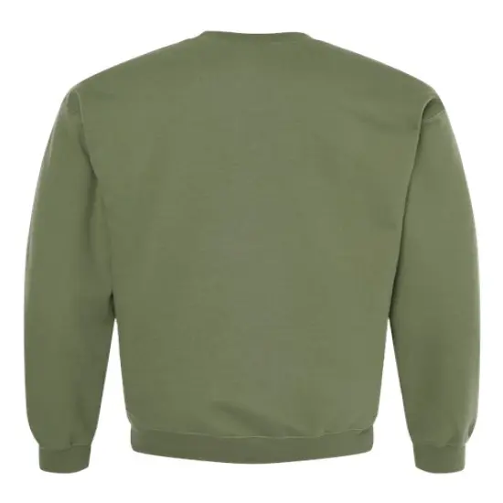 Gildan&reg; Midweight Crewneck Long Sleeve Sweatshirt Military Green {2}