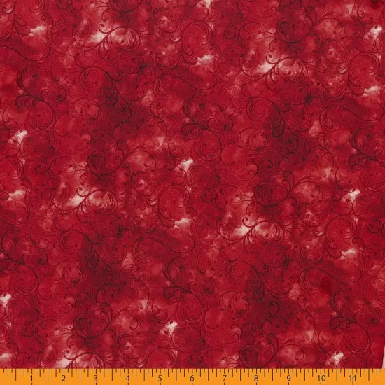 Mook Fabrics Elegance Cotton Fabric [45 in. Wide] - By The Yard Red {3}