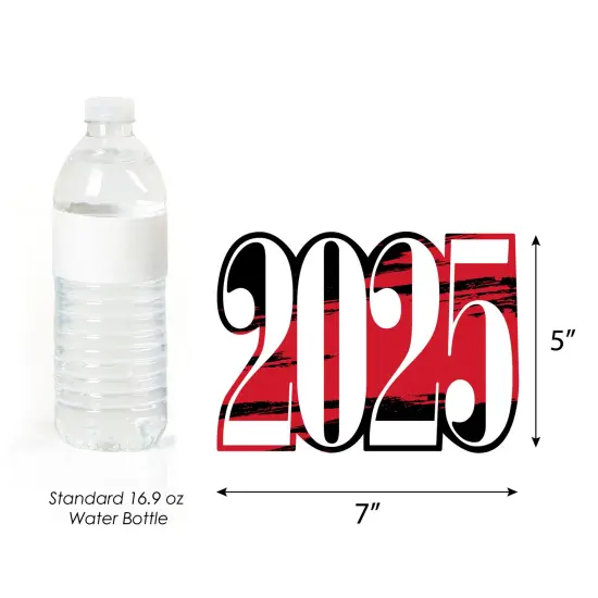 Big Dot of Happiness 2025 Red Graduation Decorations - DIY Party Essentials - Set of 20 {6}