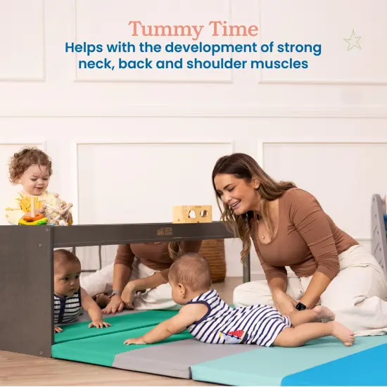 6-Section Rainbow Runway Activity Mat, Folding Playmat Contemporary {5}