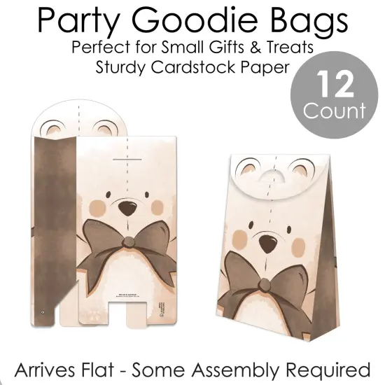 Big Dot of Happiness We Can Bearly Wait - Teddy Bear Baby Shower Gift Favor Bags - Party Goodie Boxes - Set of 12 {6}