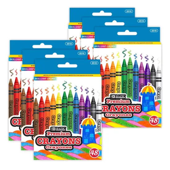 Premium Crayons, 48 Per Pack, 6 Packs {1}