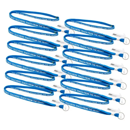 Teacher Lanyard, Flat Style, Ring, Pack of 12 {1}