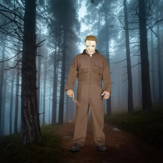 Halloween Michael Myers Adult Costume and Memory-Flex Mask | One Size {3}