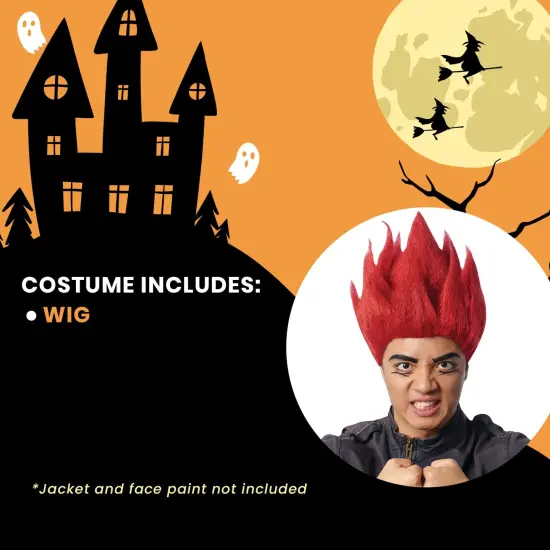 Anime Red Riot Adult Red Costume Wig {6}