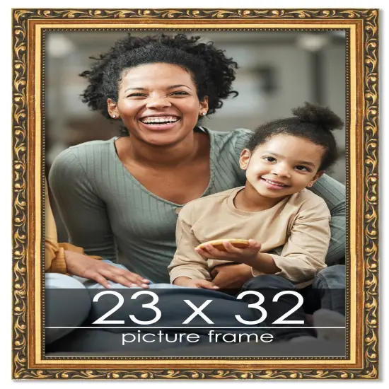 23x32 Museum-Quality Picture Frame with UV-Resistant Acrylic & Acid-Free Backing, Available in 4 Finishes - Gold, Silver, Bronze, and Black {1}