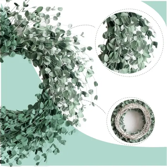 24 Inch Everyday Greenery Boxwood Wreath for Front Door, Soft Touch Green Mini Leaves Wreath for Indoor and Outdoor, Romantic Green Wreath for Wedding Decor {4}