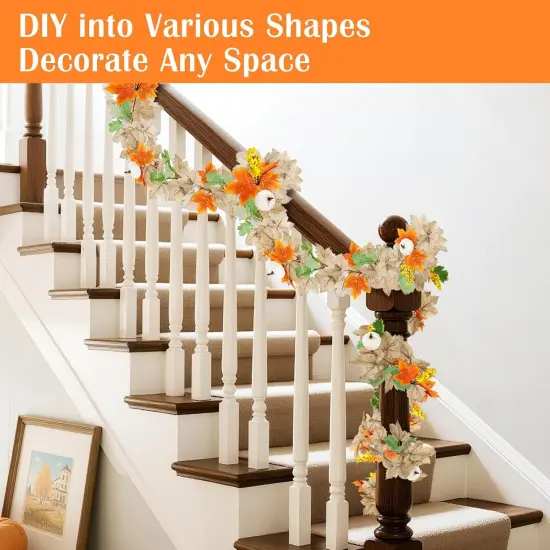 6 ft Fall Garland (	Dry Yellow) {4}
