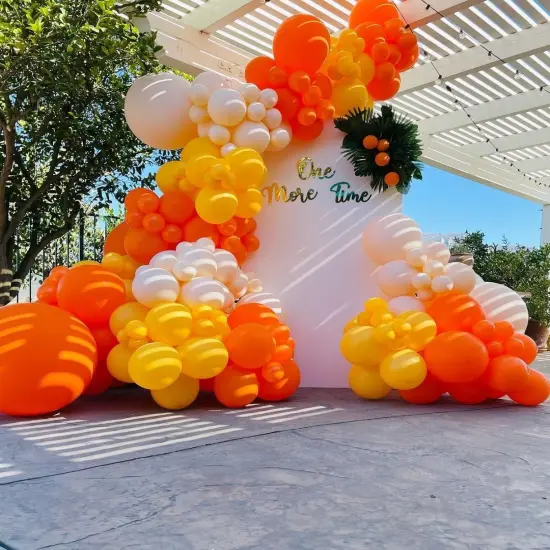 100 Pack 12 Inch Orange Round Latex Balloons (A011-2-Orange, Normal) {3}