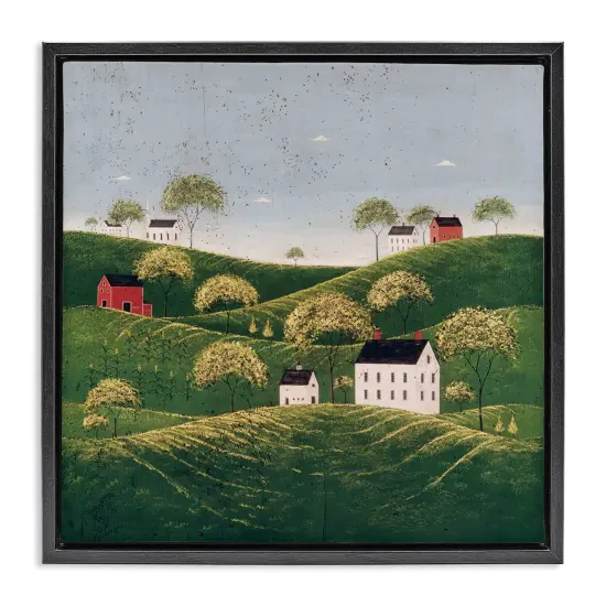 Stupell Industries Rolling Hills in Countryside Village Floating Frame, design by Warren Kimble {1}