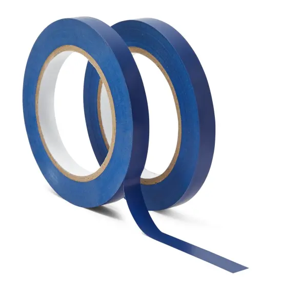 2 Rolls Vinyl Pinstripe Tape, 1/2-Inch x 36 Yards Gym Floor Tape for Marking Vehicles, Warehouse Grid Lines, Construction Sites (0.16mm, Dark Blue) {1}