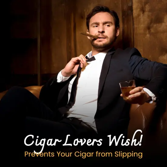 The Cocktail Box Co Cigar Whiskey Glass with Cigar Holder, Whiskey Cigar Glass Holder Set with 2 Whiskey Stones, Old Fashioned Cigar Cup Holder, Premium Bourbon Glass Cigar Holder, Gifts for men Clear {5}