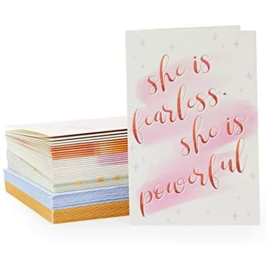 36 Pack Positive Affirmation Greeting Cards with Envelopes, 6 Motivational Quotes Designs, 4x6 in Multicolor {4}