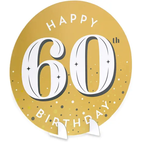 60th Birthday Decorations, Includes Table Centerpieces, Wall Sign, Ceiling Decorations and Confetti String (12 Pieces) Multicolor {6}
