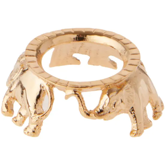 Bard's Gold-toned Egg Stand/Holder, Elephants, 0.875" Diameter (Fits Hen Sized Eggs) {1}