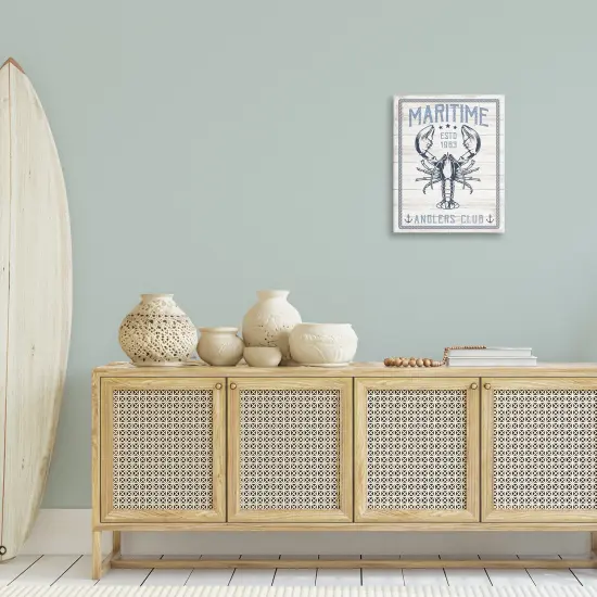 Stupell Industries Maritime Anglers Club Canvas Wall Art Design by Angela Nickeas {2}