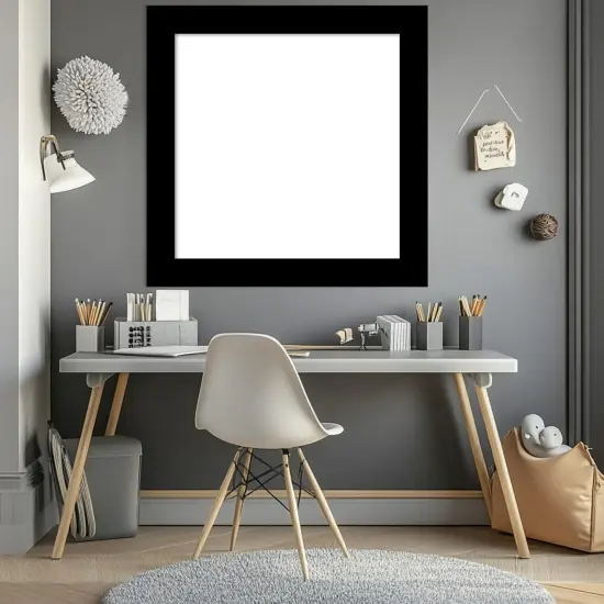 Basic Framed Dry Erase Magnetic Board Black {5}