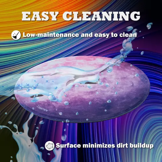 Insten Galaxy Mouse Pad Round Venus, Stitched Edges, Non Slip Rubber Base, Smooth Surface Mat, For Home Office Gaming, Purple {3}