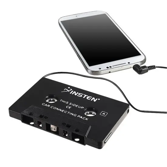 Insten Car Audio Aux Cassette Adapter with 3.5mm Cord, Black {3}