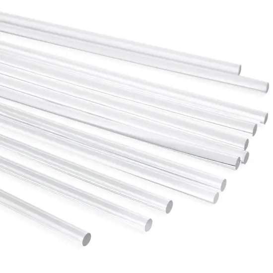 12 Pack Plastic Dowel Rods for DIY Projects, Clear Acrylic Sticks for Party Decorations (0.25x12") {1}