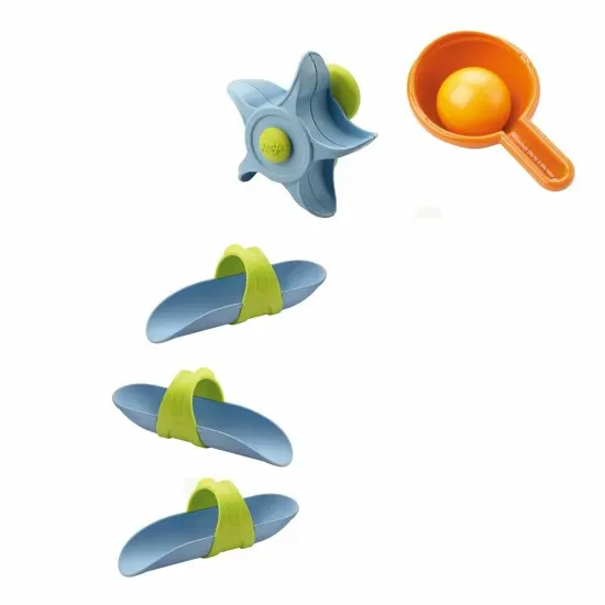 HABA STEM Bath Toys for Kids Ages 3-6 with Suction Cup Tracks, Paddle Wheel, Ladle & Ball, Water Toys Play Set to Inspire Creativity & Problem-Solving Multicolor {1}