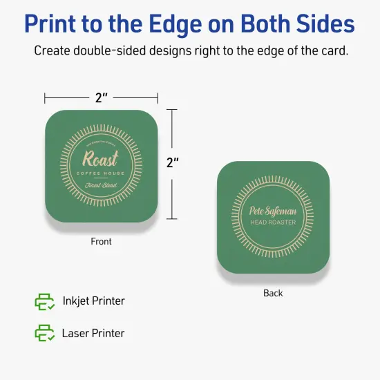 Avery Kraft Brown Square Cards, 2" x 2" Square Rounded Corners {6}