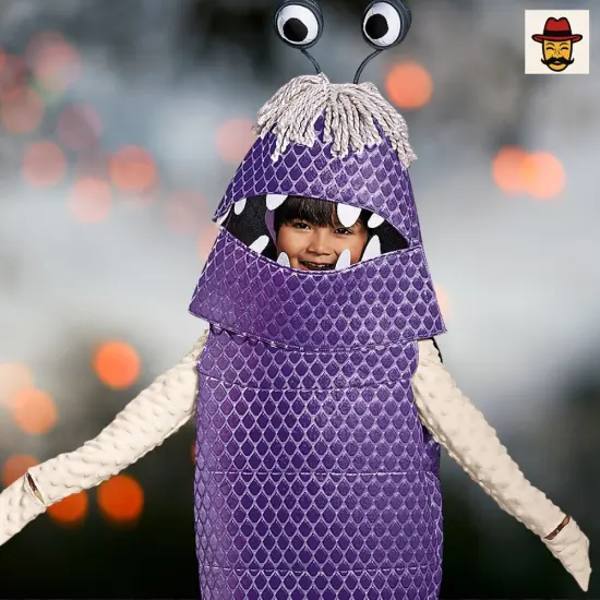 Kid&rsquo;s Deluxe Boo Costume from Monsters University with Headpiece for Costume Parties {4}