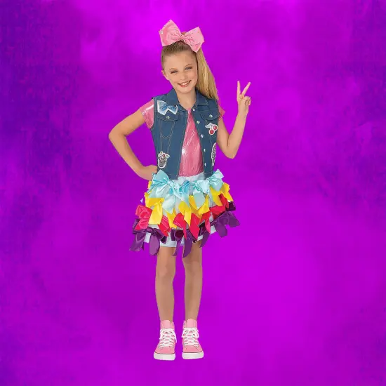 Rubies Girls Jojo Siwa Child Halloween Costume Size Medium 8-10 Blue {4}