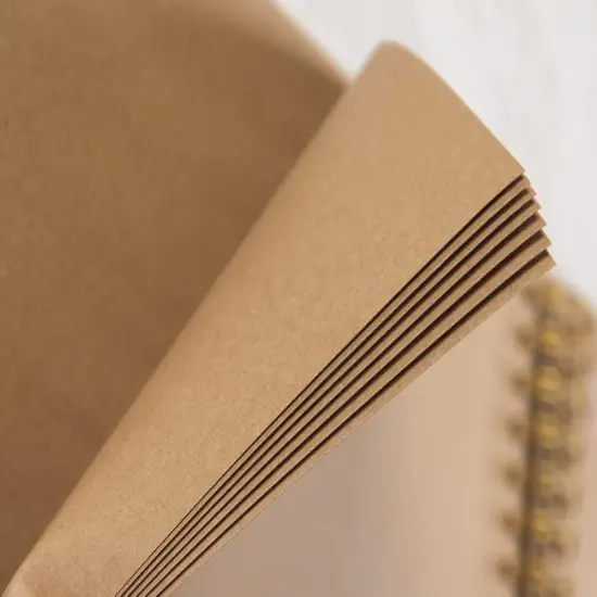 Large DIY Scrapbook Photo Album 80 Pages Thick Kraft Paper Scrap Book Albums for Wedding Anniversary Family and Baby (Brown) {4}