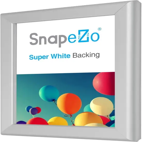 Certificate Frame 8.5x11, Silver, 1.25 Inch Aluminum Profile, Front-Loading Snap Frame, Wall Mounting, Professional Series {4}