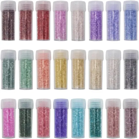 Uniform 120 Gram 12/0 (2mm) Cylinder Glass Seed Beads {1}
