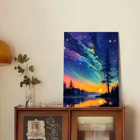 Landscape Paint by Numbers Kit for Adults, Aurora Paint by Number Adult, Painting by Numbers for Gifts and Home Interior Decor 16x20 Inch {4}