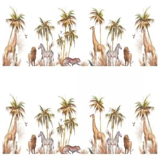 African Animals Edible Image cake border 2 Strips per sheet 3.5x10.5 inchs {1}
