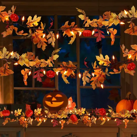 Fall Maple Leaf String Lights - 8FT {3}