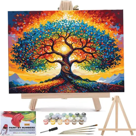 Tree of Life Paint by Numbers Kit for Adults - 12X16 Inches {1}